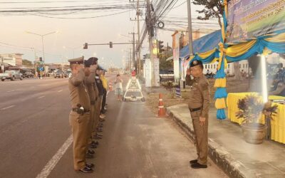 พล.ต.ต.ภิรมย์ สวนทอง ผบก.ภ.จว.ยโสธร ตรวจเยี่ยมจุดตรวจป้องกันและลดอุบัติเหตุทางถนนช่วงเทศกาลปีใหม่ พ.ศ.2567 ณ จุดตรวจหน้าเทศบาลตำบลป่าติ้ว ถ.อรุณประเสริฐ ต.โพธิ์ไทร อ.ป่าติ้ว