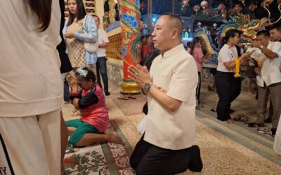 พ.ต.อ.เศวก โพนทัน รอง ผบก.ภ.จว.ยโสธร พร้อมข้าราชการตำรวจในสังกัดร่วมพิธีสักการะศาลเจ้าพ่อหลักเมือง