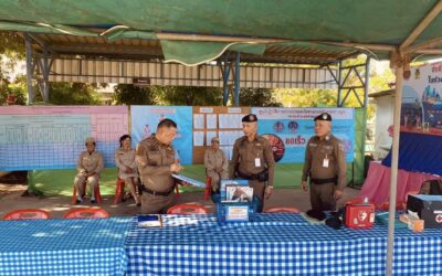 พล.ต.ต.ภิรมย์ สวนทอง ผบก.ภ.จว.ยโสธร ตรวจเยี่ยมจุดตรวจป้องกันและลดอุบัติเหตุทางถนนช่วงเทศกาลปีใหม่ พ.ศ.2567 ณ จุดตรวจหน้า สภ.ทรายมูล