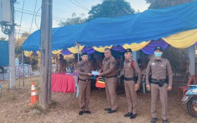 พล.ต.ต.ภิรมย์ สวนทอง ผบก.ภ.จว.ยโสธร ตรวจเยี่ยมจุดตรวจป้องกันและลดอุบัติเหตุทางถนนช่วงเทศกาลปีใหม่ พ.ศ.2567 ณ จุดตรวจฝายหนองใหญ่ ต.โนนทราย อ.มหาชนะชัย