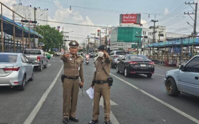 พล.ต.ต.ภิรมย์ สวนทอง ผบก.ภ.จว.ยโสธร มอบหมายให้พ.ต.อ.อานุภาพ ผิวอ่อน รองผบก.ภ.จว.ยโสธร ร่วมกับตร.แผนกจราจร ออกตรวจแนะนำการจัดการจราจร ก่อนเทศกาลบุญปั้งไฟระหว่างวันที่ 10-12 พ.ค.2567 บริเวณเขตเทศบาลเมืองยโสธร