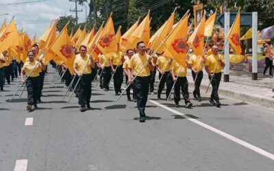 .พล.ต.ต.ภิรมย์ สวนทอง ผบก.ภ.จว.ยโสธร มอบหมายให้พ.ต.อ.อานุภาพ ผิวอ่อน รองผบก.ภ.จว.ยโสธร นำตร.สภ.ป่าติ้ว เข้าร่วมขบวนธงตราสัญญาลักษณ์ เฉลิมพระเกียรติฯ