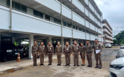 พล.ต.ต.ภิรมย์ สวนทอง ผบก.ภ.จว.ยโสธร มอบหมายให้ พ.ต.อ.อดิเทพ พิชาดุลย์ รอง ผบก.ภ.จว.ยโสธร/ประธานคณะกรรมการบ้านพักฯ, พ.ต.อ.วีรพล เจริญวิศาล ผกก.ฝอ.ภ.จว.ยโสธร พร้อมเจ้าหน้าที่ ร่วมต้อนรับ พ.ต.อ.สมนึก เจียมจังหรีด รอง ผบก.อก.ภ.3 และคณะตรวจประเมินโครงการบ้านพักข้าราชการตำรวจน่าอยู่ ภ.3 ณ ห้องประชุม ภ.จว.ยโสธร ชั้น 2 อาคาร ภ.จว.ยโสธร ตรวจประเมินอาคารบ้านพักฯ ของ ภ.จว.ยโสธร และ สภ.เมืองยโสธร และเวลา 11.00 น. ตรวจประเมินอาคารบ้านพักของ สภ.เลิงนกทา