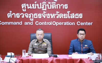 พล.ต.ต.ภิรมย์ สวนทอง ผบก.ภ.จว.ยโสธร พร้อมด้วย พ.ต.อ.บุรภัช บุรีภักดี รอง ผบก.ภ.จว.ยโสธร, พ.ต.อ.ภูมิ ทองโพธิ์ ผกก.สส.ภ.จว.ยโสธร, พ.ต.อ.ประสิทธิ์ เพชรรัตน์ ผกก.สภ.เมืองยโสธร, พ.ต.อ.สาโรจน์ เพ็ญสูตร์ ผกก.สภ.ค้อวัง, รอง ผวจ.ฯ, ปลัด จว., สำนักพุทธ จว.ฯ และเจ้าหน้าที่ผู้มีส่วนเกี่ยวข้อง ร่วมประชุมผ่านการประชุมทางไกลผ่านจอภาพ(Video Conference) เรื่อง การประชุมประชุมคุณะกรรมการป้องกันและปราบปรามภัยคุกคามและเสริมสร้างความมั่นคงในพระพุทธศาสนา ครั้งที่ 2/2568