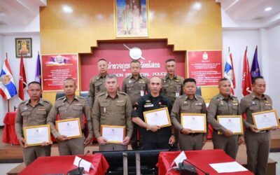 พล.ต.ต.ภิรมย์ สวนทอง ผบก.ภ.จว.ยโสธร พร้อมด้วย พ.ต.อ.เศวก โพนทัน รอง ผบก.ภ.จว.ยโสธร, พ.ต.อ.บุรภัช บุรีภักดี รอง ผบก.ภ.จว.ยโสธร, พ.ต.อ.วีรพล เจริญวิศาล ผกก.ฝอ.ภ.จว.ยโสธร, พ.ต.อ.ธนกฤต อัฒจักร ผกก.(สอบสวน)กลุ่มงานสอบสวน ภ.จว.ยโสธร, พ.ต.อ.เทอดไทย เข็มทอง ผกก.(สอบสวน)กลุ่มงานสอบสวน ภ.จว.ยโสธร, หน.สภ.ในสังกัด และ ฝอ.ภ.จว.ยโสธร ร่วมการประชุมบริหารตำรวจภูธรจังหวัดยโสธร ประจำเดือน สิงหาคม พ.ศ.2568