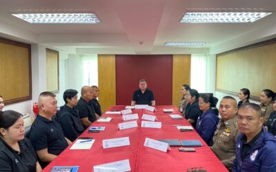 พ.ต.อ.วีรพล เจริญวิศาล ผกก.ฝอ.ภ.จว.ยโสธร ประชุมข้าราชตำรวจฝ่ายอำนวยการ